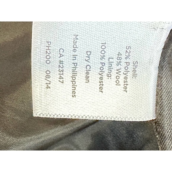 Talbots Wool Blend Black White Houndstooth Jacket Sz 10 - Picture 7 of 13